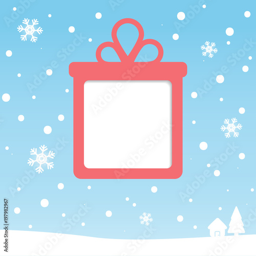 gift box greeting card. paper design