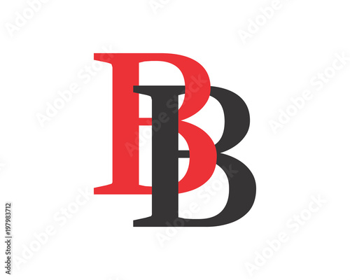 BB initial symbol letter typography typeface typeset logotype alphabet image vector icon