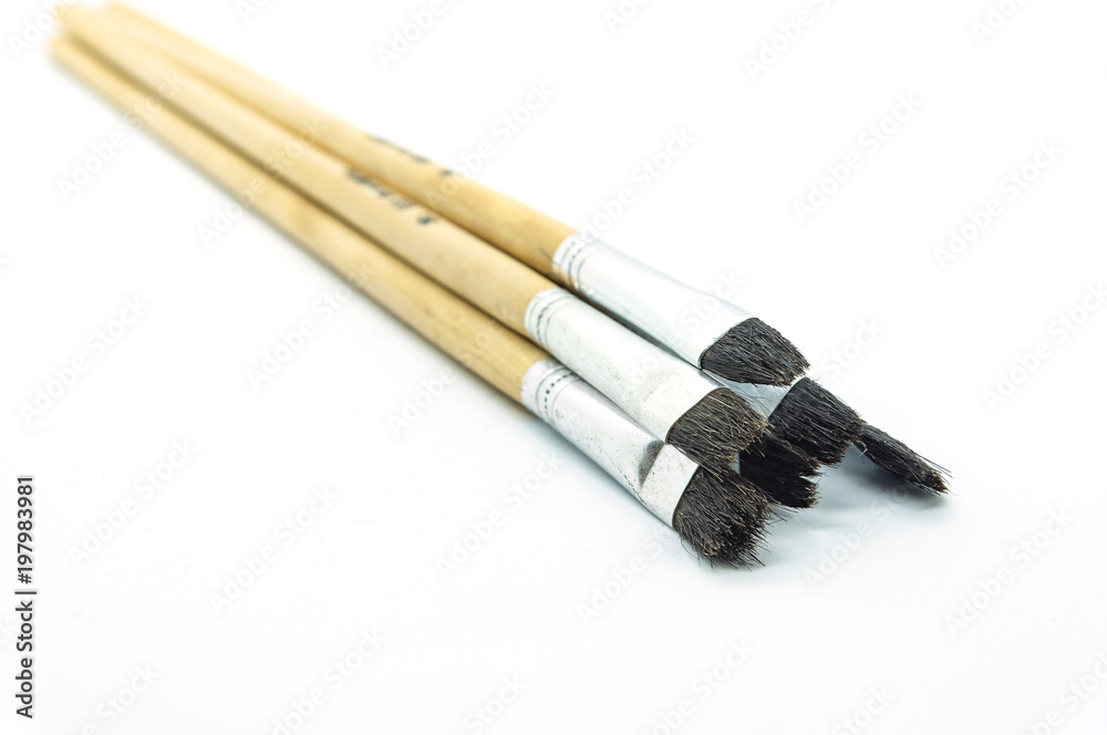 Fototapeta premium paint brush on a white background