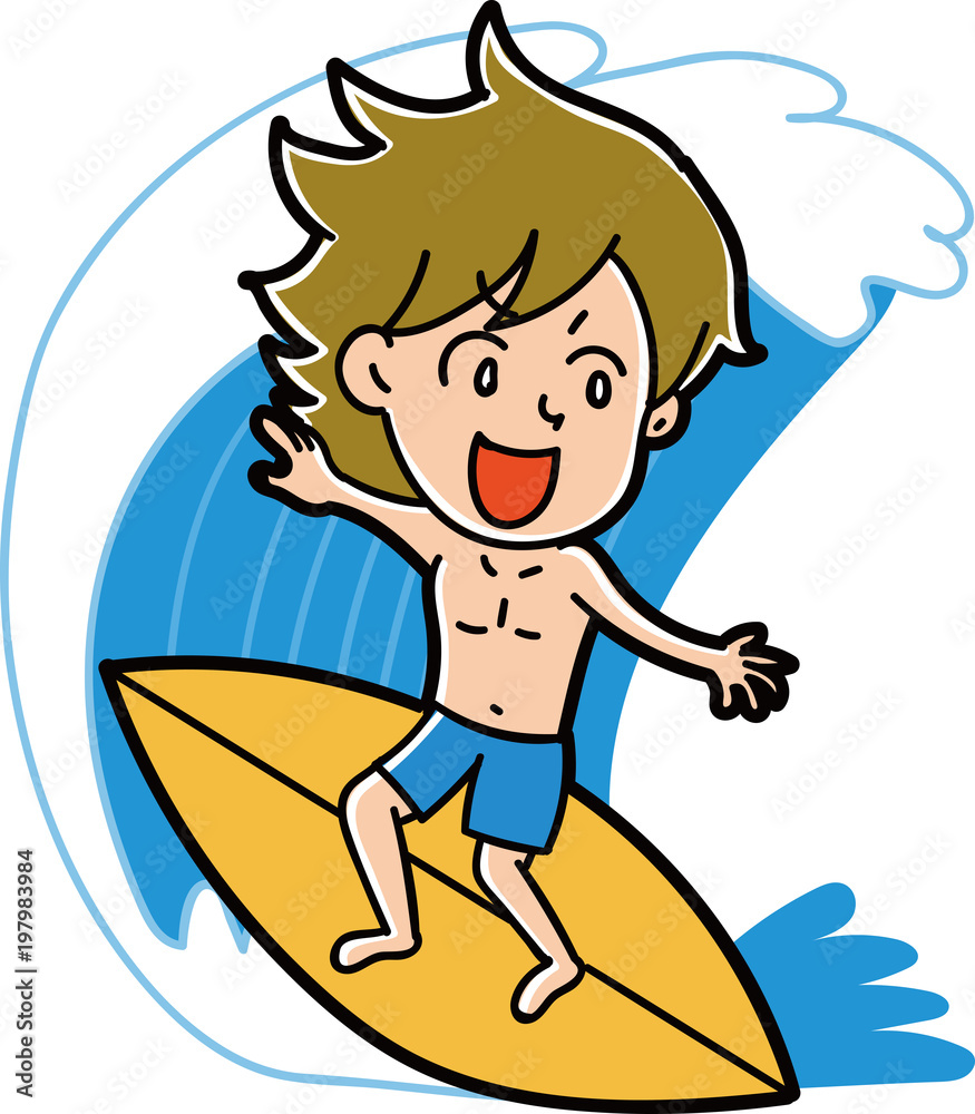 サーフィンをする男性のイラスト素材 Stock Vector Adobe Stock サーフィンをする男性のイラスト素材 Stock Vector Adobe Stock