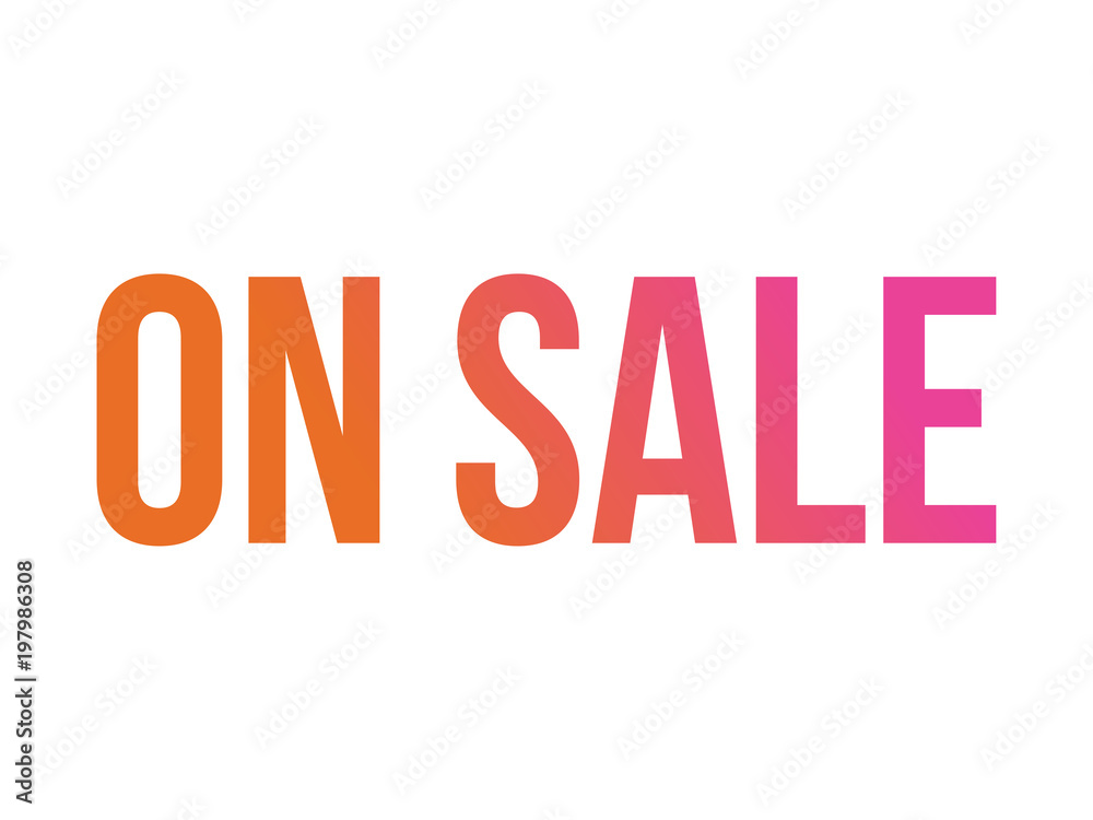 Gradient vector isolated standard font word ON SALE Gradient vector isolated standard font word ON SALE