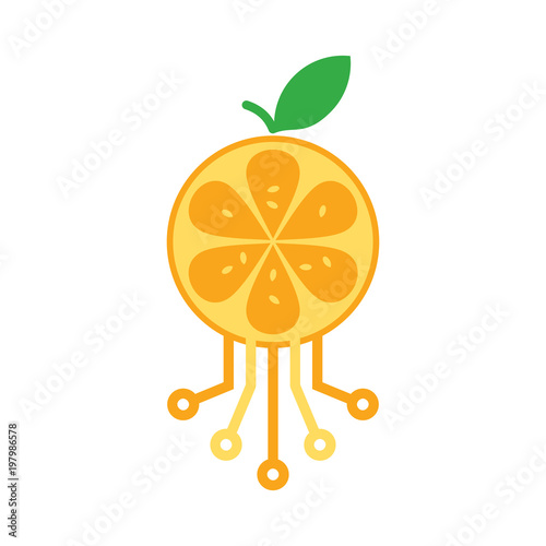 Fruit Digital Logo Icon Design