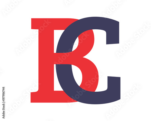 BC initial symbol letter typography typeface typeset logotype alphabet image vector icon