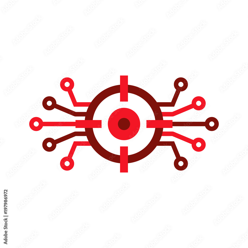 Obraz premium Target Digital Logo Icon Design
