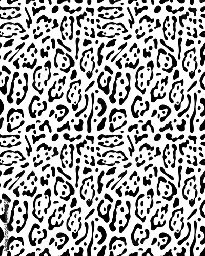 Print of skin of leopard, vector illustration