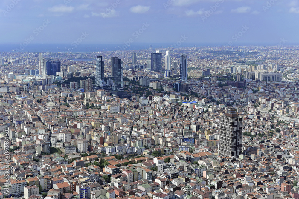 Ausblick vom Istanbul Sapphire,Hochäuser, Finanzviertel, Levent, Besiktas, europäischer Teil von Istanbul, Türkei, Asien