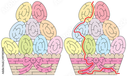 Easy Easter eggs maze