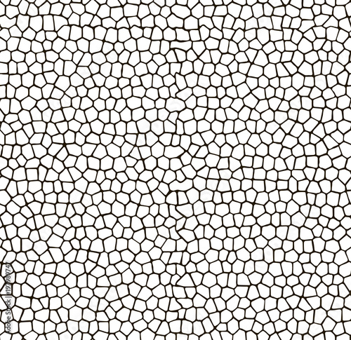 Mosaic seamless pattern. White and black texture.