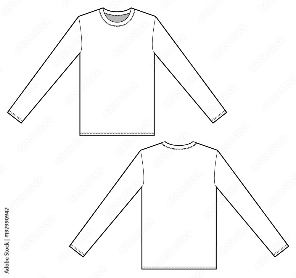 Premium Vector  Long sleeve sweatshirt jacket technical fashion flat sketch  vector illustration template