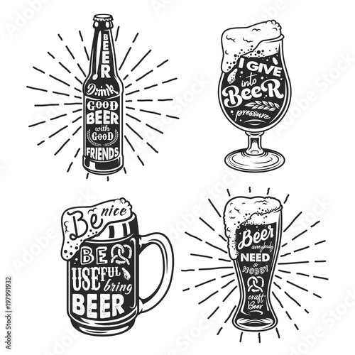 Beer related typography.