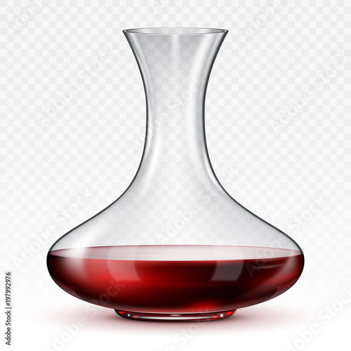 decanter for wine on a transparent background