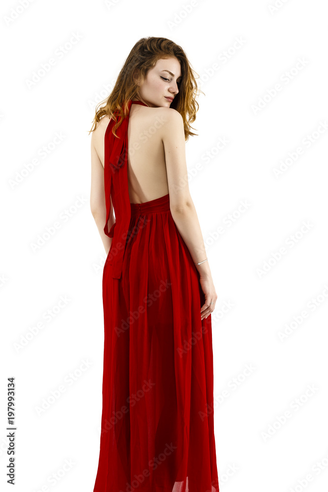 Full body portrait with a beautiful redheaded woman