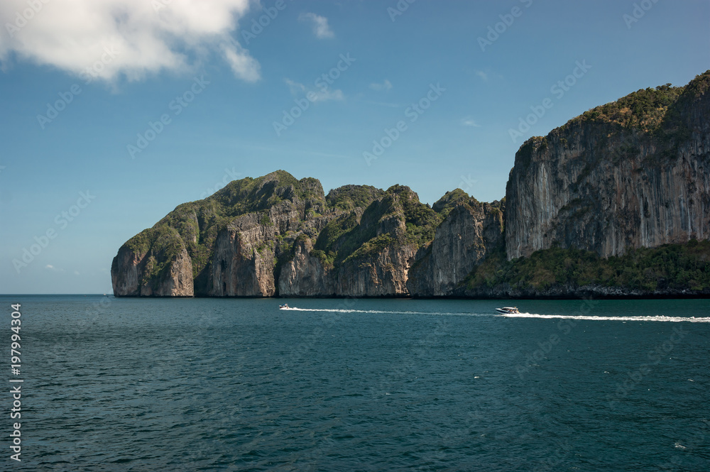 General view of the tropical island Phi-Phi Leh