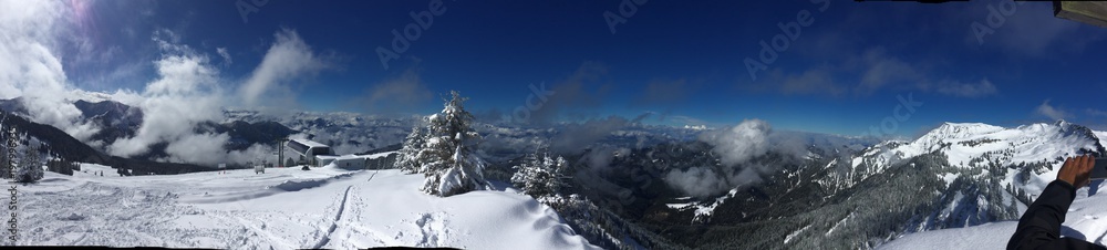 snowy parnorama austria