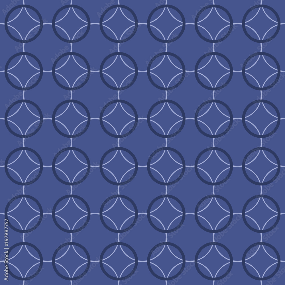 Naklejka premium Round inside round geometric pattern. Geometric and modern pattern for brand who has mature style. The art vector graphic can be repeated. Mix of circle elements give a contrast and modern look