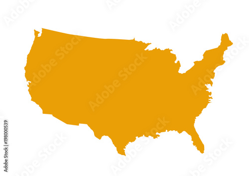 USA map vector illustration