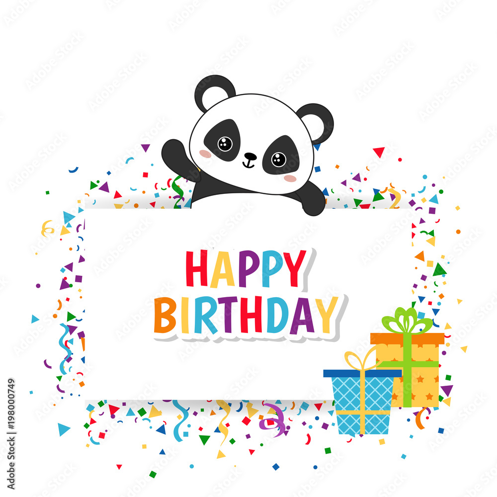 Fototapeta premium Panda bear illustration
