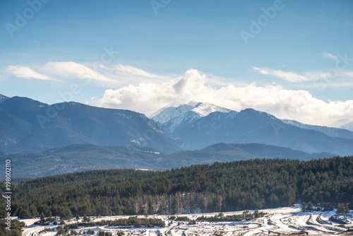 Winter landscape in Bulgaria.