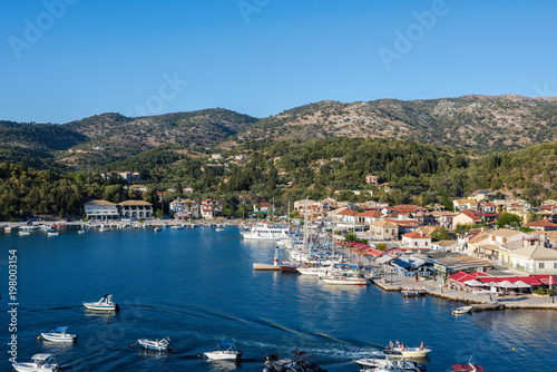 Fototapeta Naklejka Na Ścianę i Meble -  Sivota, Greece, 09 September, 2017 Panorama of the center of the town of Sivota in Greece