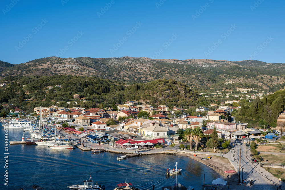 Sivota, Greece, 09 September, 2017 Panorama of the center of the town of Sivota in Greece