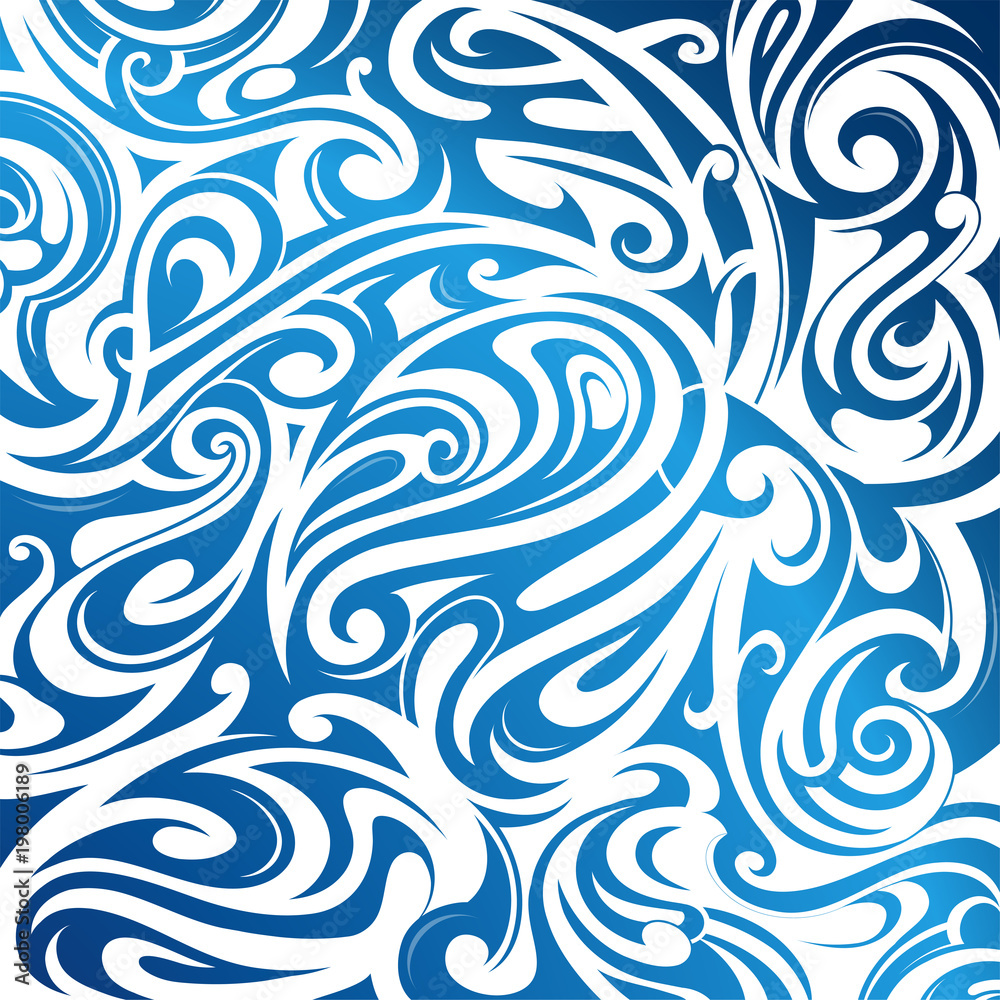 Decorative ornament with water elements