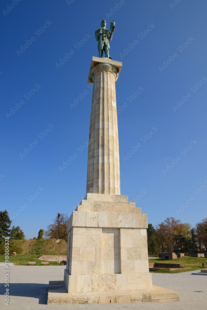The Victor Monument, Kalemegdan, Belgrade, Serbia. Erected in 1928 to commemorate Serbia's victory over Ottoman and Austro-Hungarian Empire during the Balkan Wars and the First World War