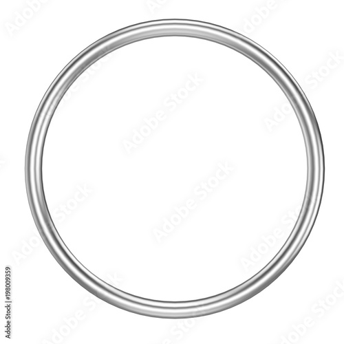 Metall ring isolated on white background - 3D rendering