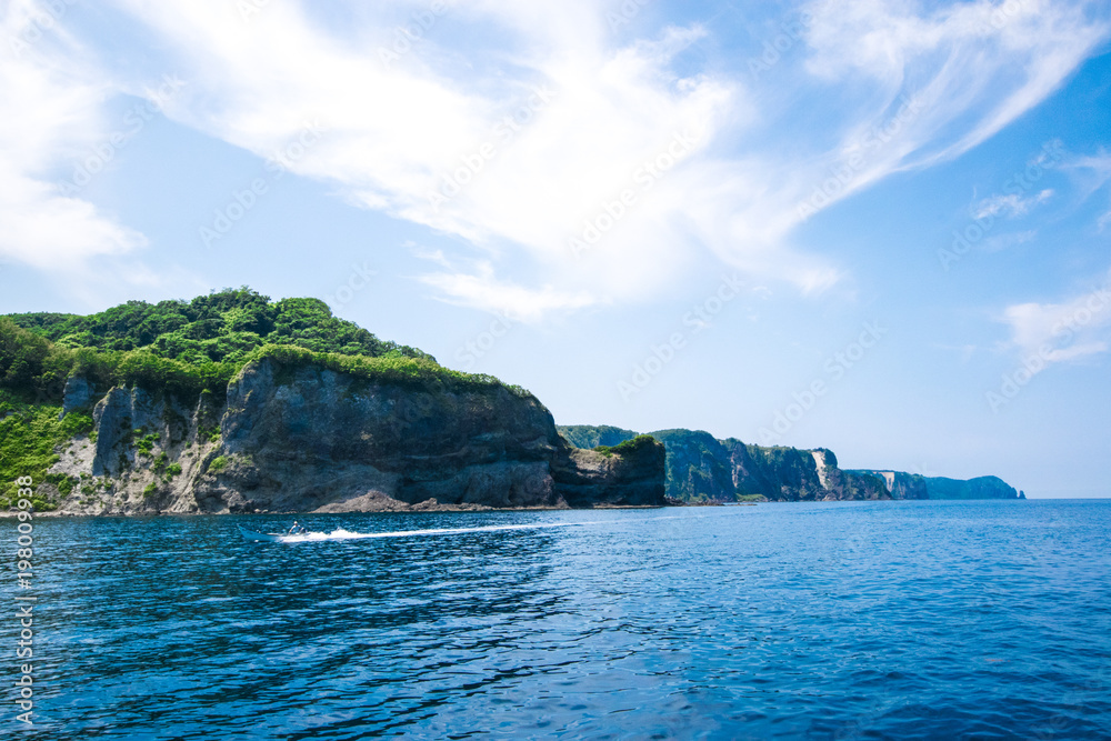 積丹　観光船からの景色