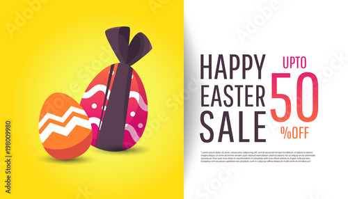 Composition of Easter sale card template 