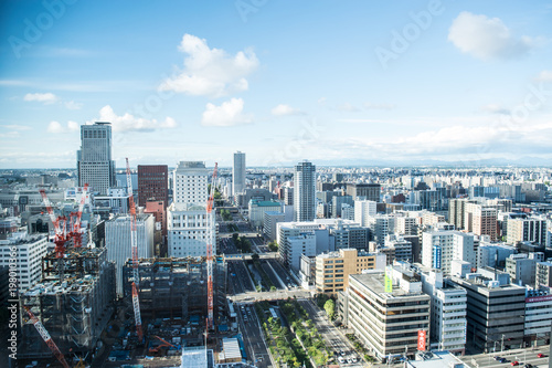 札幌都市風景　札幌の街並み　札幌テレビ塔からの眺め