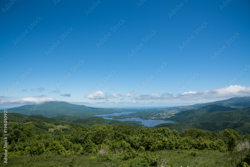 Fototapeta premium Widok z płaskowyżu Kijihiki Onuma Komagatake