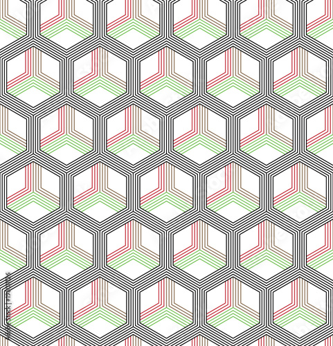 Vector seamless geometric pattern. Classic Chinese ancient ornament adapted to modern trends. Fully editable linear background with clipping mask, you can change thickness of lines, color, composition