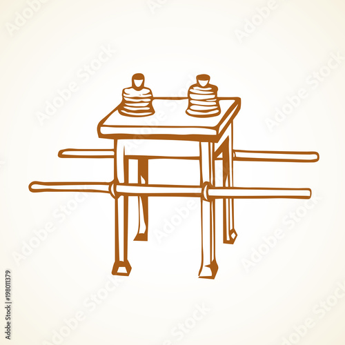Table of showbread. Vector drawing