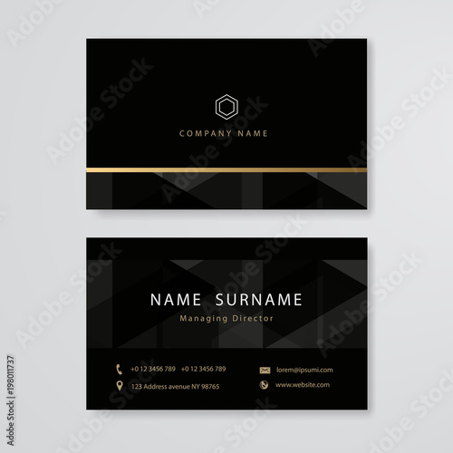 luxury design business card flat template vector