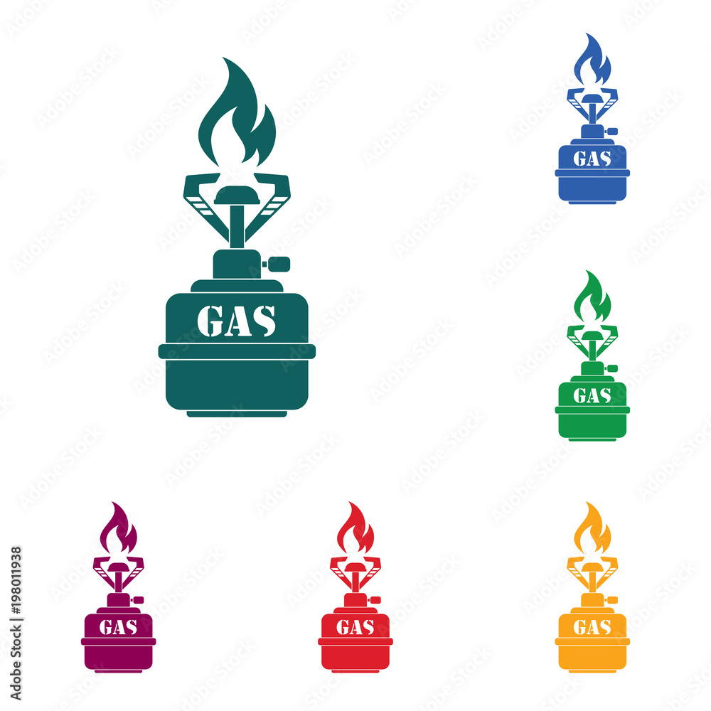 Camping stove icon vector Camping stove icon vector