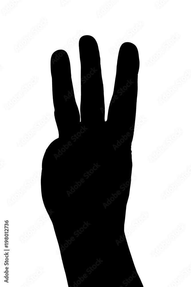 Counting hand - three Counting hand - three