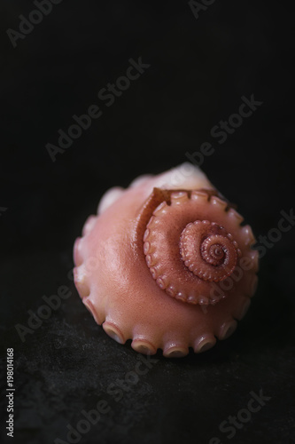 Close-up of octopus tentacles. Fresh sea delicacies