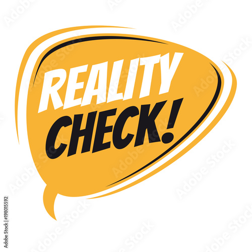 reality check retro speech balloon