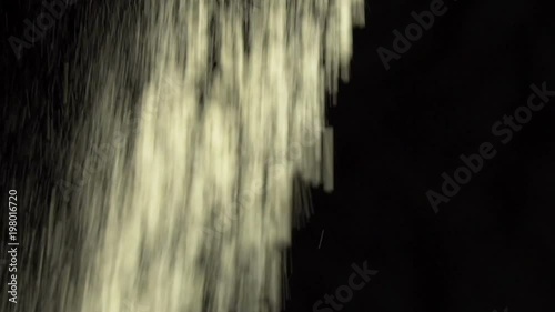 Falling flour in slow-motion video
