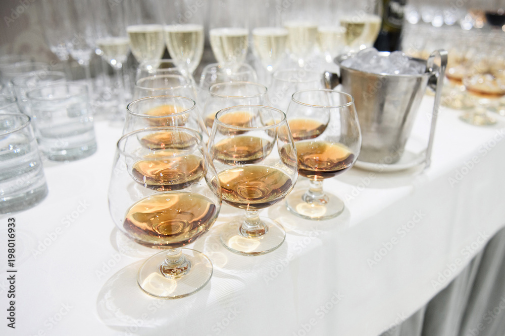 Glasses with Cognac Glasses with Cognac