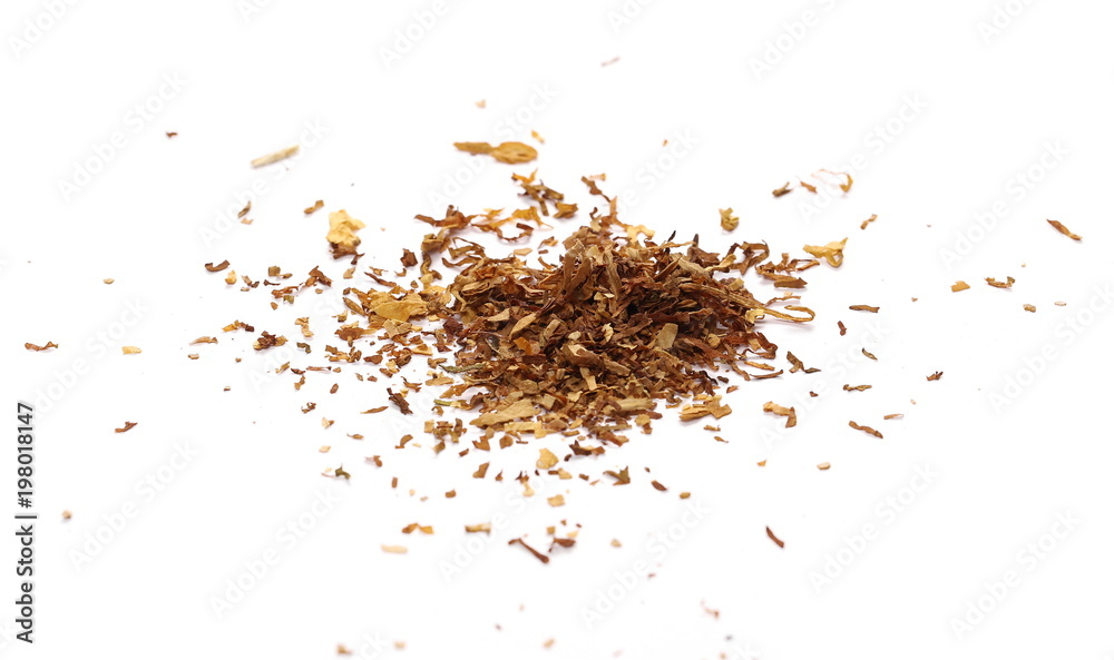 Tobacco pile isolated on white background Tobacco pile isolated on white background