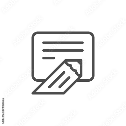 Writing line icon