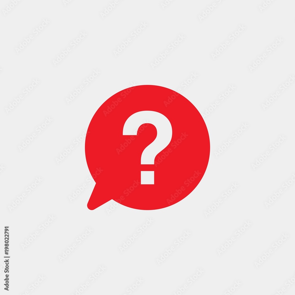 Question flat vector icon Question flat vector icon