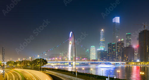 Guangzhou s beautiful city night view skyline