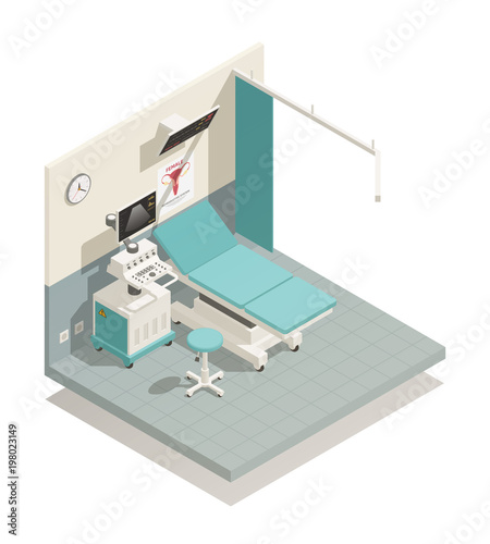 Gynecology Cabinet Isometric Composition