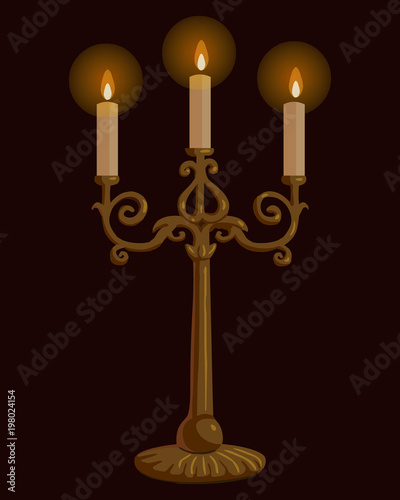 old brass candlestick