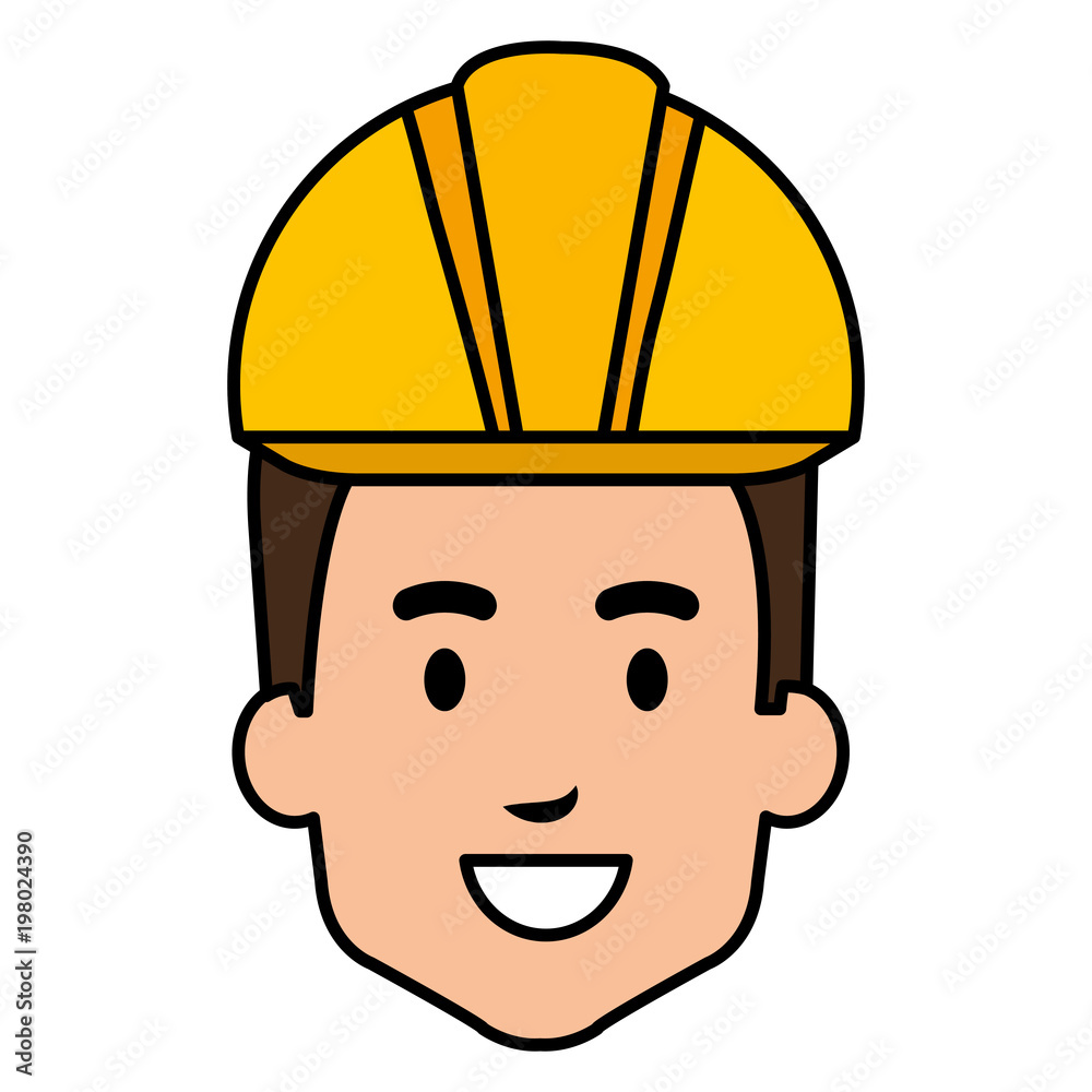 builder constructor head with helmet avatar character builder constructor head with helmet avatar character