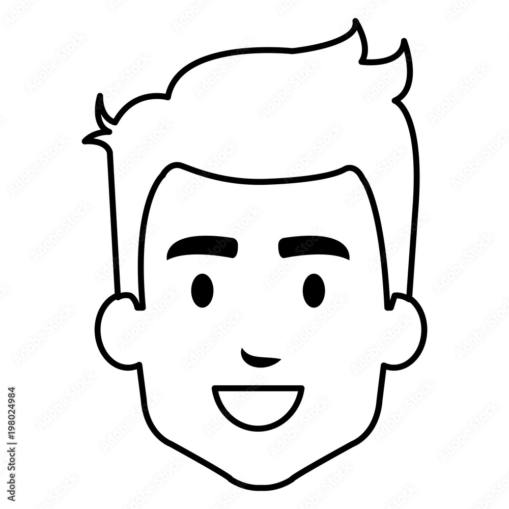 young man head avatar character vector illustration design young man head avatar character vector illustration design