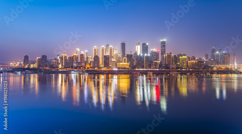 Chongqing s beautiful city night view skyline