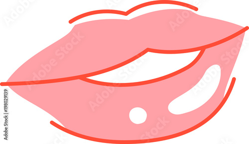 Beautiful lips illustration 2